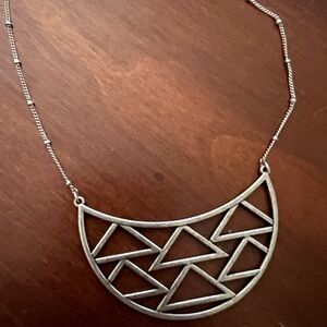 American Eagle Geometric Silver Necklace